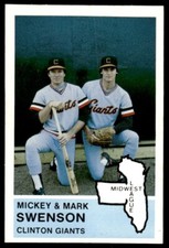 1982 Fritsch Clinton Giants Mickey Swenson/Mark Swenson Clinton Giants #32