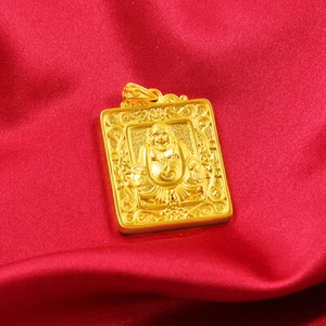 New Maitreya 22K 23K 24K Thai Baht Gold Filled Yellow GP Pendant - Picture 1 of 5