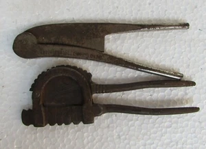 Vintage alte Betelnuss Sarota Eisen Handarbeit Sammlerstück Konvolut 2 Stück  - Bild 1 von 5