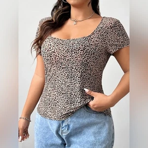 SHEIN - Bluse Leopardenmuster braun und schwarz Größe XL - Bild 1 von 8