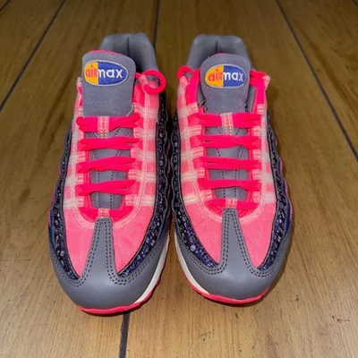 Nike Air Max 95 Pink Blue Yellow Youth Sneakers Kids Size 4Y - Image 1 of 4