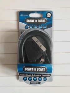 SCART to SCART Cable 1.5m Black Philex  - Picture 1 of 3