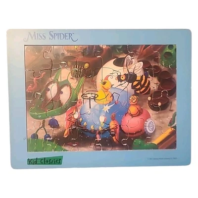 Bandeja de tablero de madera Miss Spider 1997 vintage rompecabezas niños clásicos Callaway & Kirk Foto 1 de 2
