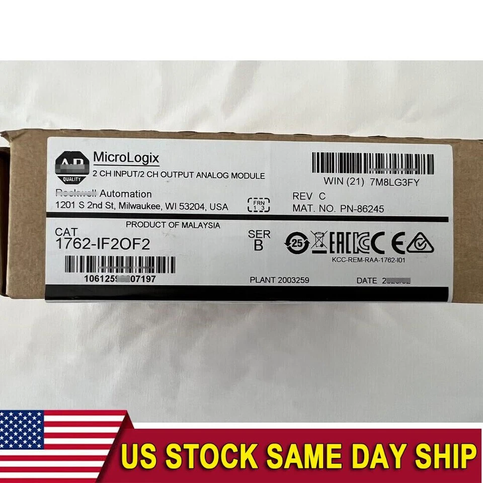 New AB 1762-IF20F2 Sealed Allen Bradley 1200 I/O Module 1762-IF2OF2 US Free Tax - Image 1 of 1