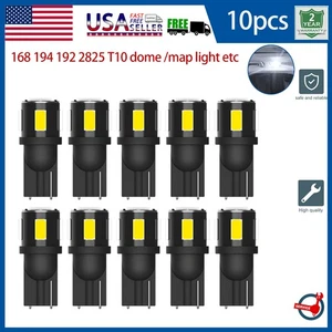 10Pcs White LED Interior Dome Map License Light Bulb T10 2825 168 158 194 CANBUS - Picture 1 of 12