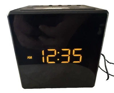 Sony ICF-C1 FM/AM Radio Alarm Clock Black Cube  - Image 1 of 4