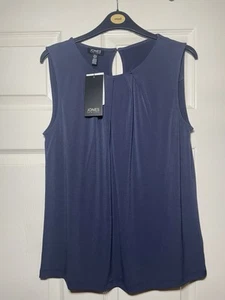 Jones New York navy top blouse New size S - Picture 1 of 4