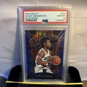 2023 Panini Select Blue Prizm #324 Scoot Henderson Blazers PSA 10 NBA RC - Picture 1 of 2
