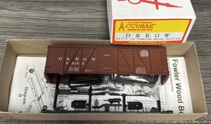 Accurail HO Kit #1171 36’ Fowler Wood Boxcar D&RGW #66185 NOS - Picture 1 of 3