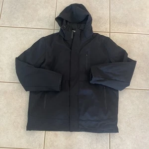 Hauk & Co Mens Thermal Insulated Size XL Hooded Winter Lined Rain Coat Jacket - Bild 1 von 11