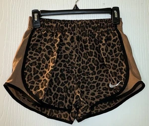 Nike dri-fit leopard print athletic shorts built in briefs women’s small - Picture 1 of 7