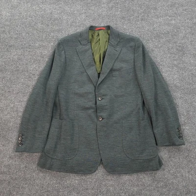 Isaia Blazer Mens 56 US 46 Green Base Cortina 100% Wool Italy Suit Sport Jacket - Image 1 of 4