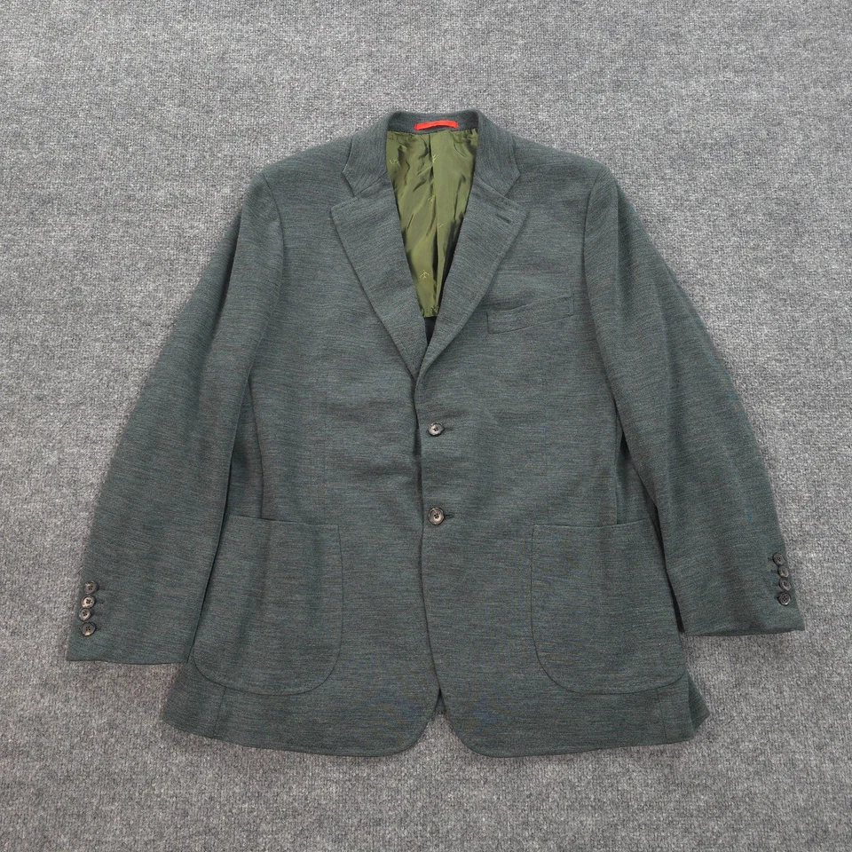 Isaia Blazer Mens 56 US 46 Green Base Cortina 100% Wool Italy Suit Sport Jacket - Image 1 of 4