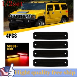 2/4/6 For Hummer H2 03-2009 LED Side Marker Light smoked Lens Amber Red 25952319 - Picture 1 of 21