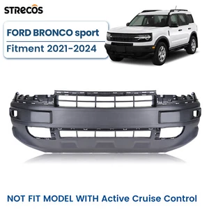 Front Lower Bumper Cover Fascia For 2021-2024 Ford Bronco Sport W/Fog Lamp Hole - Picture 1 of 16