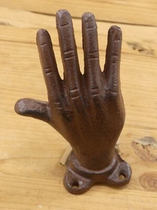Cast Iron Hand Door Handle Pull Paperweight Rustic Decor Knob Bookend Book End - Picture 1 of 7