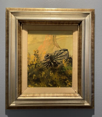 Vintage Cecil R Young Jr Original Oil Painting Americana Art 15"X 17" - Image 1 of 4