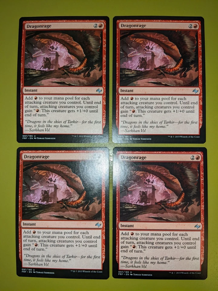 Dragonrage x4 Fate Reforged 4x Playset Magic the Gathering MTG - Image 1 of 1
