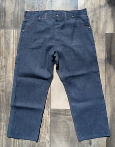 VTG Deadstock 70s Mens WT Grant Dark Denim Workwear Pants Jeans 42x30 USA Nos - Picture 1 of 12