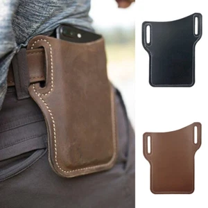 Men's Cell Phone Belt Pack Bag Loop Waist Holster Pouch Case​ PU Leather​ NEW - Photo 1 sur 16