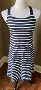 Armor Lux Navy and White Dress 100% Cotton Striped Cover-Up/Sundress Size 0 NWT - Picture 1 of 5
