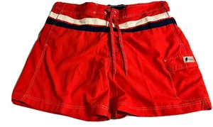 CHAPS Men’s Swim Trunks XL Orange Blue Mesh Lined Hook/Loop Front - Picture 1 of 8