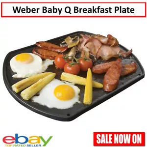 Weber BBQ Breakfast Plate Baby Q1000 Cast Iron Reversible Cooking Plate Camping - Picture 1 of 9