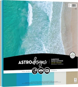 Crafting Cardstock, 12" X 12", 65 Lb./176 Gsm, 6-Color Ocean Assortment, 84 Shee - Picture 1 of 4