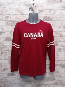 Vintage Kalson Tshirt Canada Red Maple Long Sleeves Mens Size UK M - Picture 1 of 12