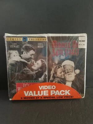 Video Value Pack It's a Wonderful Life & Miracle On 34th Street VHS Tapes New - Image 1 of 4