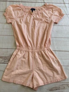 NWOT Polo Ralph Lauren Girls Pink 8 Gingham Short Romper Plaid 100% Cotton - Picture 1 of 5