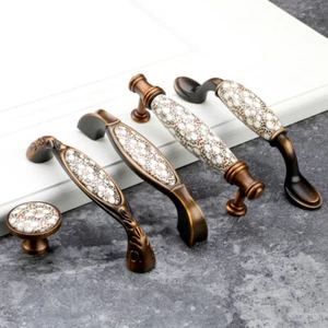 Vintage Furniture Cupboard Door Cabinet Knobs Drawer Pull Handles European Style - Picture 1 of 18
