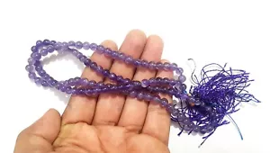 Cuentas de oración de piedra natural Amatista Maala 6 mm 108 Japa Mala - Imagen 1 de 3