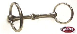 Ring Snaffle Bit Nickel Plated Malleable Iron 5-1/4" Mouth by Weaver Free Ship - Picture 1 of 4