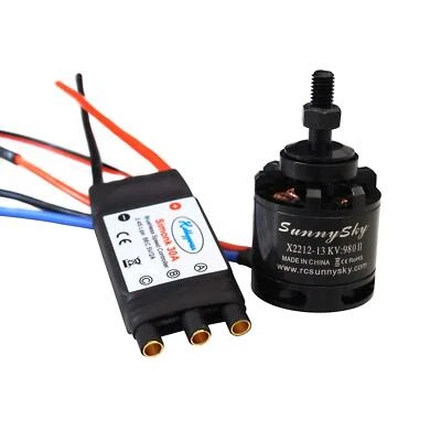 Sunnysky X2212 980KV Brushless Motor SimonK 30A ESC For Copter Plane Fixed-Wing - Image 1 of 4