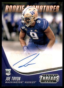 2021 Panini Chronicles Draft Picks Threads Rookie Signatures Orange #5 Joe Tryon