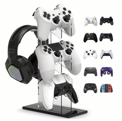 Universal 3 Layer Game Controller And Headphone Holder Stand Display ALL IN ONE - Image 1 of 4
