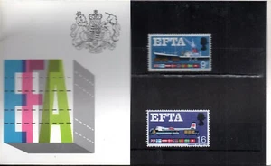 1967 Sg 715/716 EFTA Präsentationspackung in OVP - Bild 1 von 2