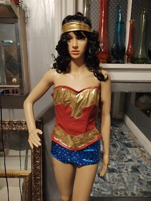 Corsé Superhéroe - Mujer Maravilla - Disfraz Super Deluxe - Adulto Mediano Foto 1 de 4