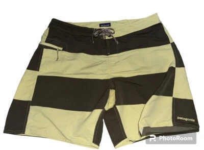 Patagonia Board Short Swim Trunks Yellow & Greenish Brown Mens Size 38 x 8” - Image 1 of 4