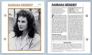 Barbara Hershey - 1990's Atlas Editions Movie Star Card - Picture 1 of 1