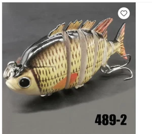 3.15" Multi Jointed Bass Fishing Lure Bait Crank Lifelike Panfish 6 segments - Picture 1 of 4