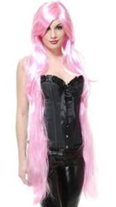 Megurine Luka Wig Long Pink Anime Fancy Dress Halloween Adult Costume Accessory - Picture 1 of 1
