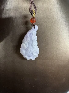 FINE VINTAGE BURMESE PURPLE GREEN JADEITE JADE PENDANT. Grade A. - Picture 1 of 9