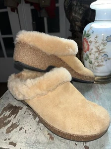 Haflinger Shearling Sheepskin Clog Slippers Shoe Womens 39 US 8.5 Slip-On - Picture 1 of 4