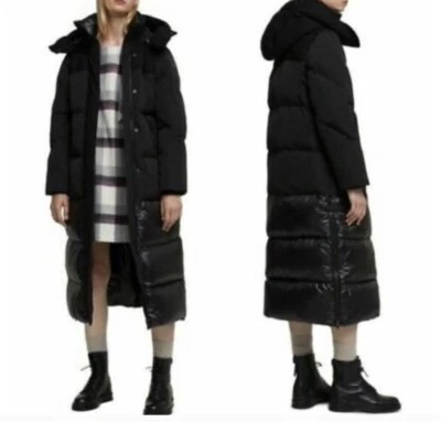 WOOLRICH Aurora Long Parka XL Coat Black Water Repellent 800 Fill Power Down NWT - Image 1 of 4