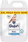 Comfort Pure Fabric Conditioner Laundry Sensitive Skin 166 Washes - Pack of 5L