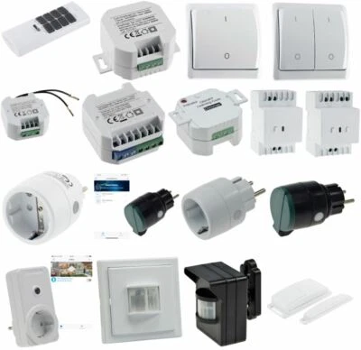 FUNK System "Pilota Casa" Schalter Taster Dimmer Empfänger Steckdose - Bild 1 von 4