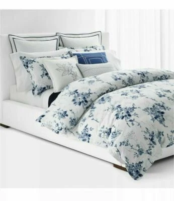 Ralph Lauren Sandra 3 piece Full/Queen Duvet Cover & Shams Set - Blue Floral - Image 1 of 4