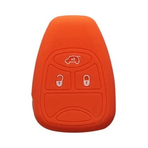 Orange Car Remote Key Cover Bag Shell Silicone Fit For JEEP CHRYSLER DODGE - Foto 1 di 1